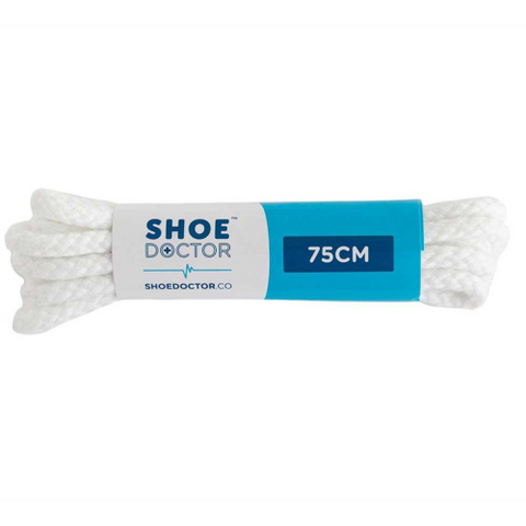 Shoe Laces 75cm White Corded