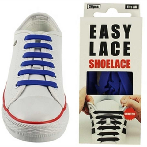 Shoe Laces Easy Lace Flat Blue