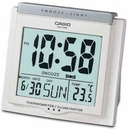 Desk Clock Casio Silver DQ750F-7
