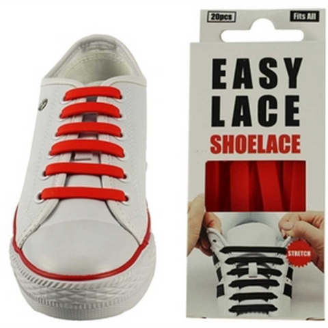 Shoe Laces Easy Lace Flat Red