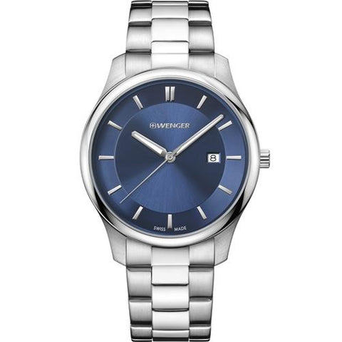 Watch Wenger City Classic Blue Dial Metal Band