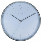 Clock Nextime Essential Silver 34cm Elegant White
