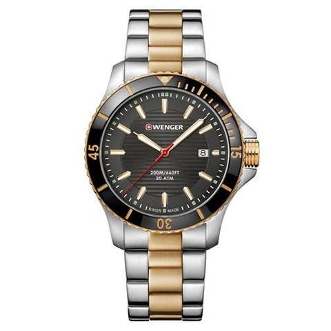Watch Wenger Seaforce Black Dial Two-Tone Metal Band