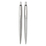 Pen Jotter Stainless Steel Chrome Trim Ballpoint Pen and Mechanical Pencil Duo Set Parker