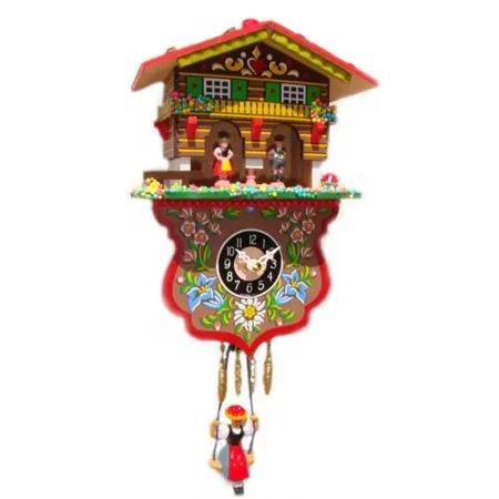 Clock Cuckoo Swinging Girl with Westminster Chime Quartz