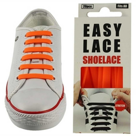 Shoe Laces Easy Lace Flat Orange