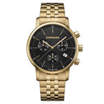 Watch Wenger Urban Classic Chronograph Black Dial Gold Band
