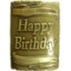 Mug Beer Glass Happy Birthday Square Badge Brass