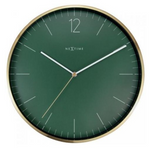 Clock Nextime Essential Gold 34cm Forest Green