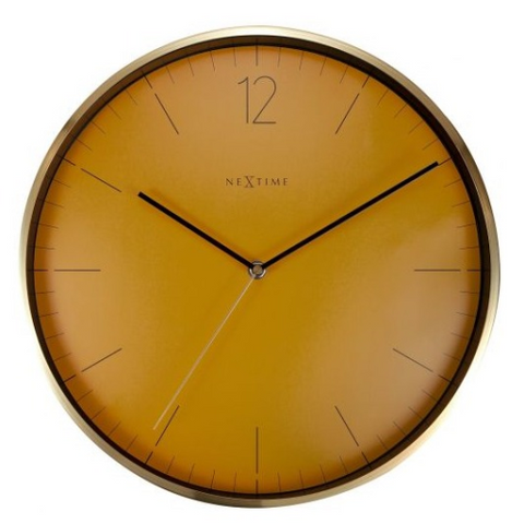 Clock Nextime Essential Gold 34cm Fruity Mandarin