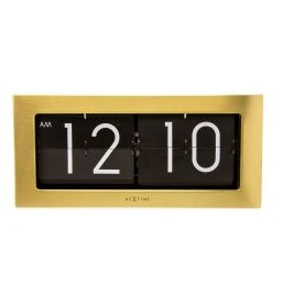 Clock Nextime Big Flip 36x16.5cm Gold