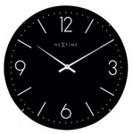 Clock Nextime Basic Dome Wall Clock Black 35cm