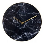 Clock Nextime Marble 40cm Black